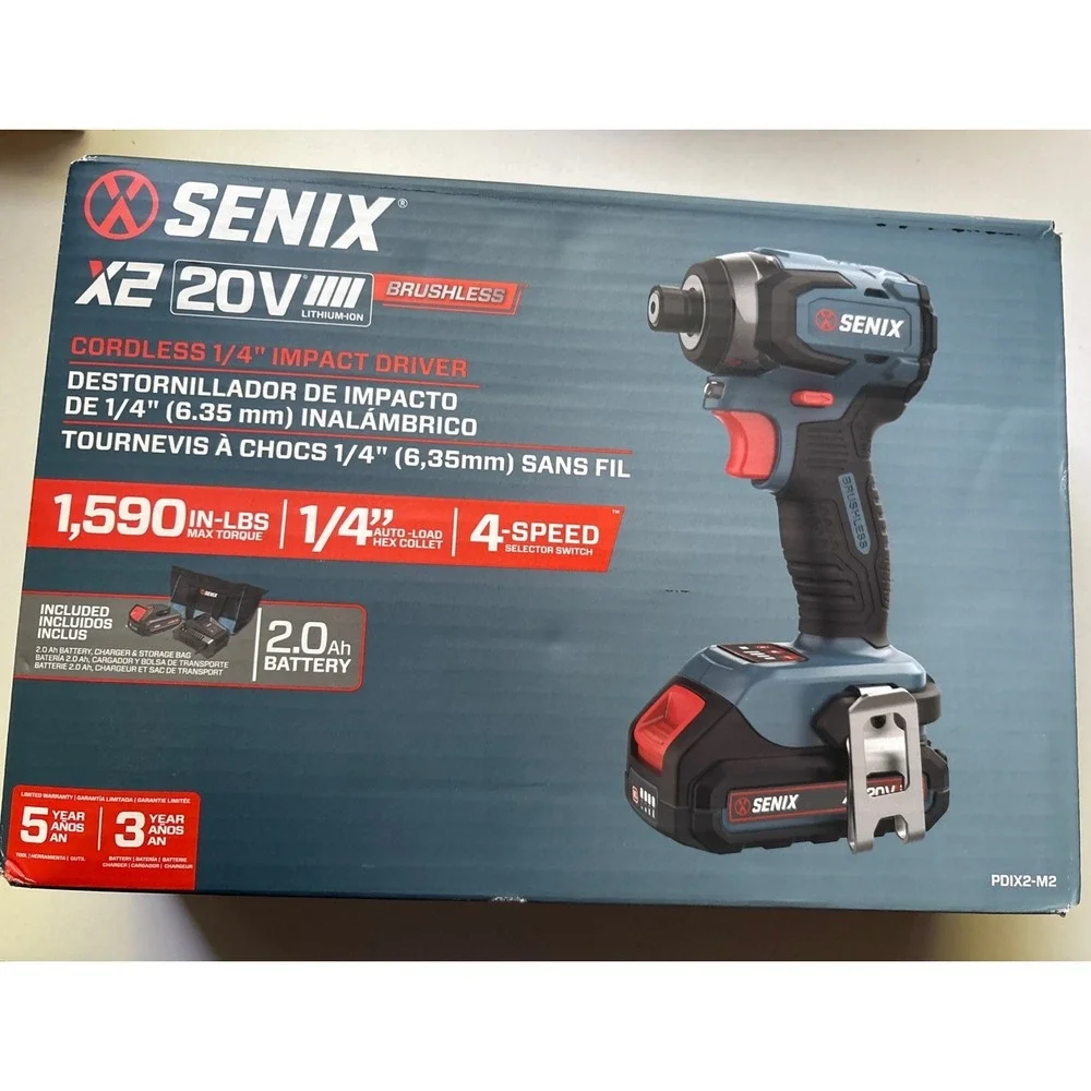 Senix PDIX2M20 X2 20V Max Li-Ion Brushless 1/4